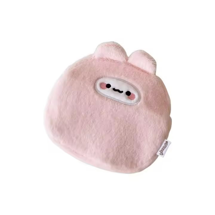 Bolsa de cosméticos de animales de dibujos animados para mujer, bolsa de almacenamiento de labios portátil, organizador de artículos de tocador de gran capacidad de felpa - 1
