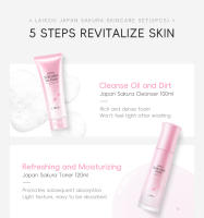 Set para el cuidado de la piel - JAPÓN SAKURA, Conjunto de Regalo para el Cuidado de la Piel para Mujer, Kit de 5 Piezas, Limpiador Facial, Tónico, Suero, Crema para Ojos, Crema Facial, para Mujeres Esposa Mamá - details 7