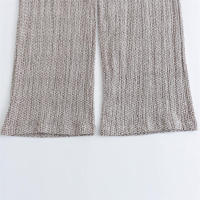 - Conjunto de tres piezas de chaleco de punto informal, top + pantalones largos rectos con cordón delgado para mujer, moda de verano - details 10
