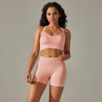 Conjunto de yoga para mujer, leggings y top de cintura alta, chándal sin costuras, tres conjuntos de entrenamiento para ropa de gimnasio - details 21