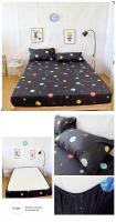 Sábana de Cama Impresa con Flor Azul Funda de Almohada de Lino Reactive para Cama Individual/Reina/Rey Protector de Almohada de Tela Elástica - details 17