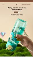 Botella de agua linda para niñas escolares de 600 ml con pajita para niños, taza deportiva para exteriores - details 3