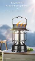 Lampara camping solar Retro multifunción recargable Portátil ligera playa Faroles jardin exterior - details 10