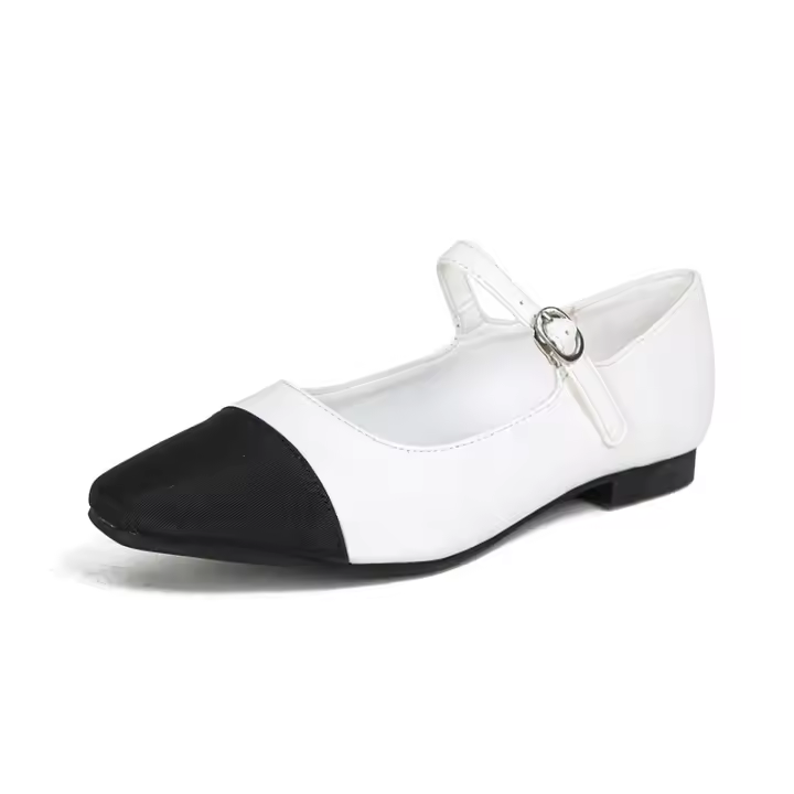 Cabeza cuadrada pequeña francesa que combina con el color elegante palabra con zapatos Mary Jane - 1
