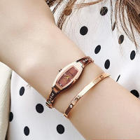 Reloj de pulsera exquisito pequeño para mujer, resistente al agua, con esfera pequeña, ovalado, ligero, para mujer - details 6