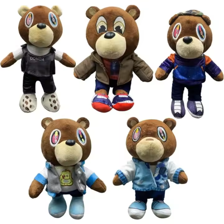 Juguete de peluche de oso de peluche Kanye para niños pequeños, Animal de peluche - 1
