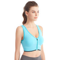 Sujetador deportivo con cremallera frontal para mujer, Top transpirable a prueba de golpes, para correr, Yoga, gimnasio, sin costuras - details 8