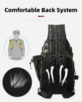 Mochila táctica militar Molle para hombre, bolso multifuncional para acampar, escalar, senderismo, un solo hombro - details 7