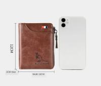 Cartera De Cuero Para Hombre Lujo Monedero Con Bolsillo Para Monedas Y Tarjetas RFID Cierre De Cremallera Regalo Para Hombres Bolsa De Dinero - details 16