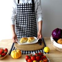 Delantal de trabajo, delantales ajustables de Chef y camarero con bolsillos, delantales de cocina estampados, delantal de cocina de algodón sin mangas, Picnic - details 9