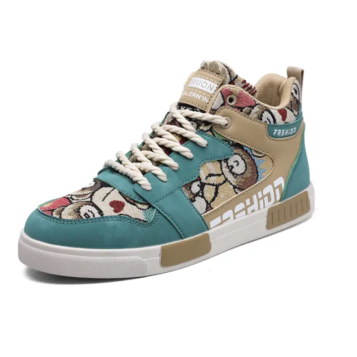 Zapatos de monopatín informales para hombre, zapatillas ligeras antideslizantes transpirables para exteriores, zapatos cómodos para caminar - 1