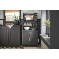 Mueble auxiliar de cocina, aparador auxiliar bajo para microondas con 2 puertas y 1 cajón L59 x P40 x H92 cm - details 5