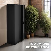 Armario de Archivado de Metal para Oficina 6 Cajones, Barra, Puertas Bloqueables, Acero de Calidad, Mueble de Oficina, Candado de Seguridad, Estanterías Metálicas 180x80x40cm Gris - details 26