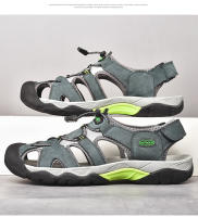 Sandalias de verano para hombre, sandalias de playa transpirables, sandalias de senderismo al aire libre, sandalias informales de cuero con punta cerrada para caminar - details 12