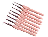 Agujas de Crochet Ergonomicas de Aluminio con Empuñadura de Goma Suave Set de 8 Piezas para Costura y Artesanía - details 2