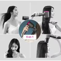 Secador de Pelo Profesional iónico Super Hair Dryer, Diseño Innovador de Ultima generación Sin Aspas, Peso y Tamaño Reducidos, Con Seis Accesorios, incluye soporte de pared, Boquilla Alisadora, Flyaway, Difusor, Boquilla aire suave, Boquilla suave - details 4