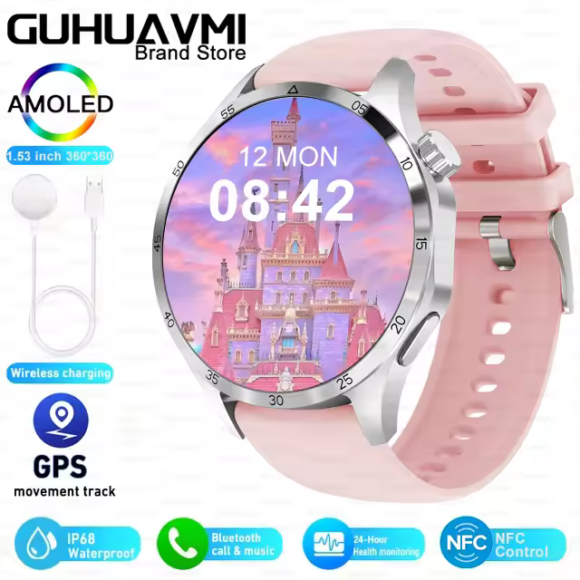 Reloj Inteligente Para 2025 4 PRO+ 1.53 pulgadas Llamada Bluetooth HD Tracker GPS NFC Alipay - 1