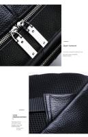 Mochila de negocios de cuero genuino de los hombres, mochila de piel de vaca de capa superior - details 19