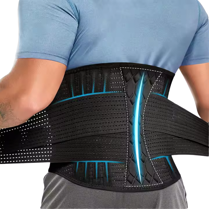 Cinturón de soporte Lumbar ajustable para espalda, correa de cintura transpirable para alivio del dolor de espalda baja, escoliosis, hernia de disco, ciática - 1