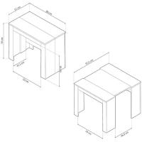 Consola, Mesa Extensible, Mesa para Salón, recibidor o Cocina, Acabado en Roble Canadiense, Medidas: 50-235 cm (Largo) x 90 cm (Ancho) x 78 cm (Alto) - details 2