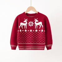 Suéter informal tejido con estampado de renos para niños y niñas, suéteres de árbol de Navidad, ropa cálida para bebés, Año Nuevo - details 17