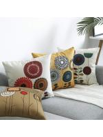 Juego de 4 Fundas decorativas para Sofá, Cojines florales de Lino , para Sofá, Cama, Coche, Hogar, 45x45cm - details 4