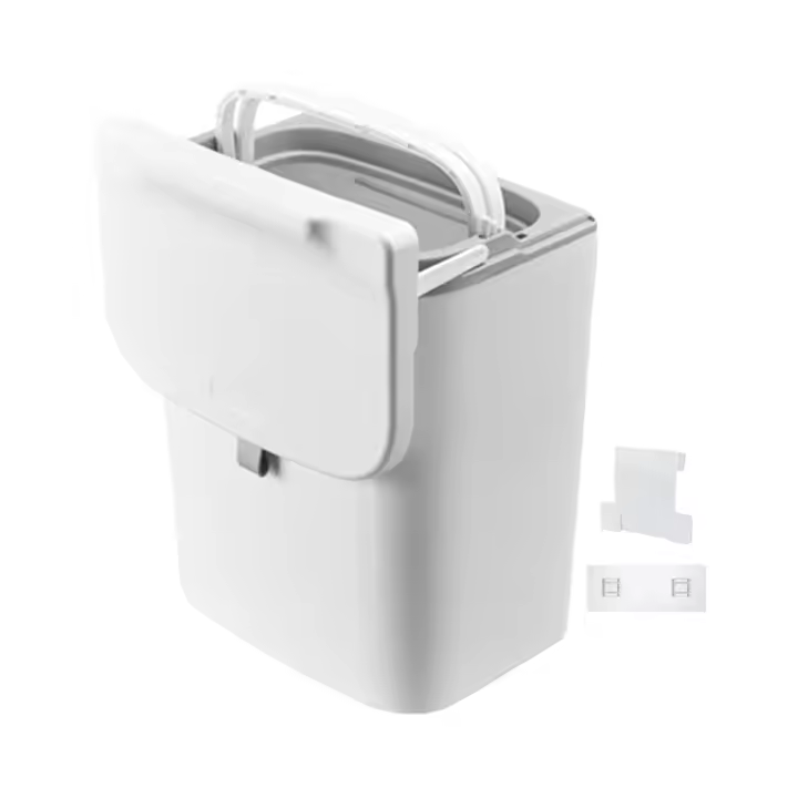 Cubo de Compost de residuos de cocina con tapa, multifunción, portátil, para el hogar y el baño - 1