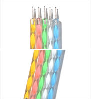 Pluma de Puntos KADS Colorida para Arte de Uñas 5PCS Cabeza Metálica Duradera Adecuada para Hacer Puntos Circulos Flores - details 3