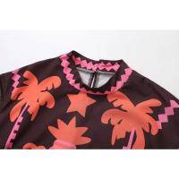 Conjunto de dos piezas para mujer, top corto, estampado vintage, cuello redondo, sin mangas, falda larga Fiestas, celebración - details 5