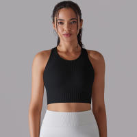 Hamidou-Sujetador deportivo para mujer, ropa interior de gimnasio, hilo Sexy, informal, a rayas, sin costuras, Top ajustado para gimnasio - details 0