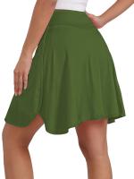 Pantalones cortos de yoga rojos de cintura alta para mujeres con bolsillos - Diseño elegante de dos tonos para deportes y actividades al aire libre, material rápido y transpirable, perfecto para correr, bailar, tenis, bádminton, golf, pantalones cortos - details 8