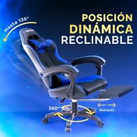 Silla de Juegos Profesional con Masajeador Ergonómica de Oficina con Altura Ajustable y Respaldar Rebotable - details 30