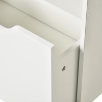 Mueble Libre para Niños 3 Compartimentos, 2 Cubos y Cajón Móvil 4 Ruedas Blanco - details 6