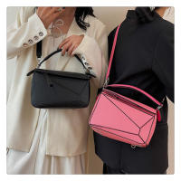 Bolso de mano con patrón de lichi, bandolera de hombro, gran capacidad, geométrico, rompecabezas francés, nuevo - details 2