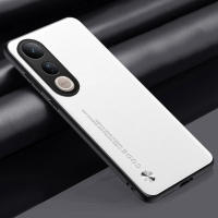 Funda de lujo de cuero PU para Vivo V50 Lite Cubierta trasera de silicona mate, protección total contra golpes - details 9