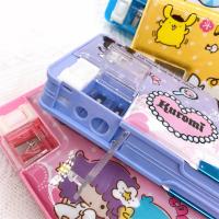 Estuche de Lápiz Doble Cara Sanrio Melody Hello Kitty Caja de Papelería Multifuncional con Afilador - details 5