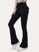 Pantalones de Yoga Casuales para Mujer de Talla Grande Cintura Alta, Malla Entrenadora, Bolsillo, Ropa Deportiva - details 1