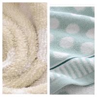 Toalla gruesa de algodón Jacquard con lunares, suave, absorbe el agua, lavado de cara para el hogar - details 5