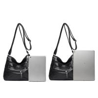 Bandolera pequeña vintage de piel sintética para mujer, bolso de hombro informal de doble capa, bolso de compras para teléfono - details 21