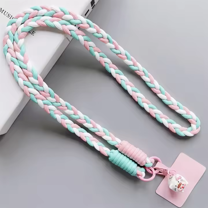 Se puede llevar al aire libre, cordón para teléfono móvil para Montañismo, cinturones para mujer, adornos colgantes tejidos, cordones antipérdida, correa para el cuello - 1