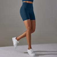 Nessaj-pantalones cortos de yoga sin costuras, con patrón de cuadros, transpirables, para gimnasio, mallas push up - details 45