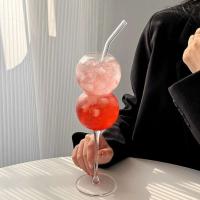 Copa de cristal con cola de champán, copa de vino con chispa para fiesta de San Valentín, rosa 3D, altura estilo Ins - details 4
