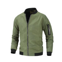 Chaqueta de piloto de moda casual para hombre Chaqueta de primavera verano Tejido de poliéster Cierre de cremallera - details 5
