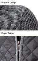 Suéter de otoño e invierno para hombre, cárdigan suelto, suéter de lana, jersey de cuello alto frío, cortavientos empalmado, chaqueta informal - details 18