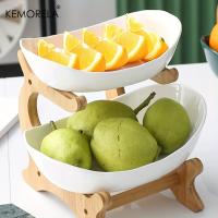 Tazón De Frutas Creativo De Plástico Para El Hogar Y Sala De Estar 2/3 Capas Bandeja Para Aperitivos Bicolor Moderno Tazón De Queso Para Fiesta - details 3