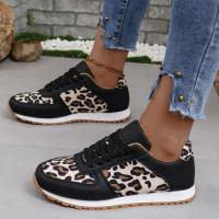 Zapatos deportivos para mujer, novedad de 2023, suela gruesa grande, estampado de leopardo, zapato deportivo informal de corte bajo - details 2