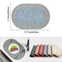 Manta de Plato de Cuero Impresada Térmica Alfombra Antescaldante de Alta Densidad Diseño Ovalado - details 8