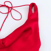 TRAFZA 2025, novedad de verano para mujer, Vestidos largos ajustados con textura de seda de color liso, vestido de noche elegante con cordones en la espalda para mujer - details 4