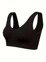 Conjunto De 7 Sujetadores Deportivos Sólidos Sin Costuras, Cómodos Y Transpirables, Lencería Y Ropa Interior Para Mujeres - details 9