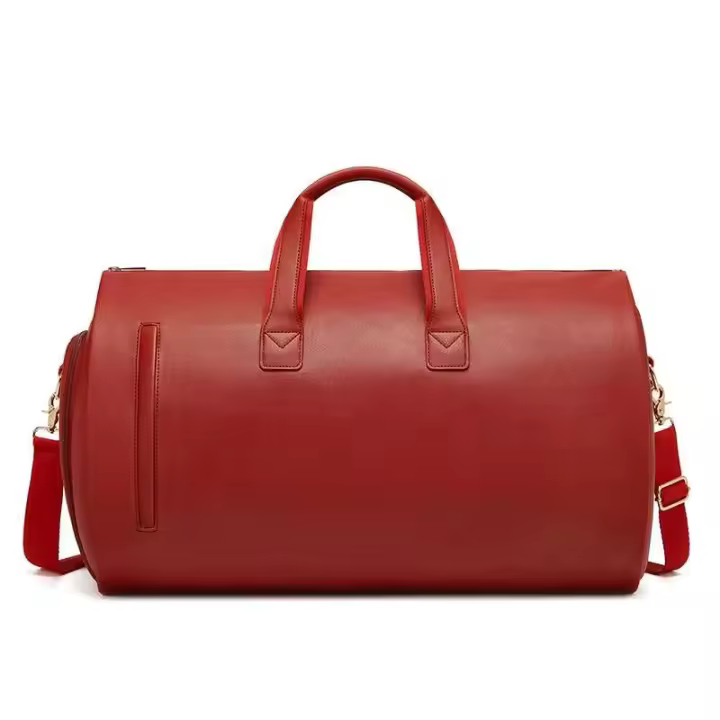 Bolsa de almacenamiento de viaje multifuncional de cuero Pu, conjunto de ropa plegable, bolso para hombre y mujer - 1